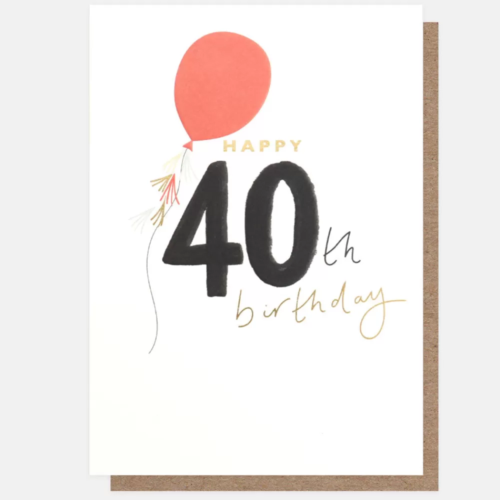 Balloon 40th Birthday Card>Caroline Gardner Hot