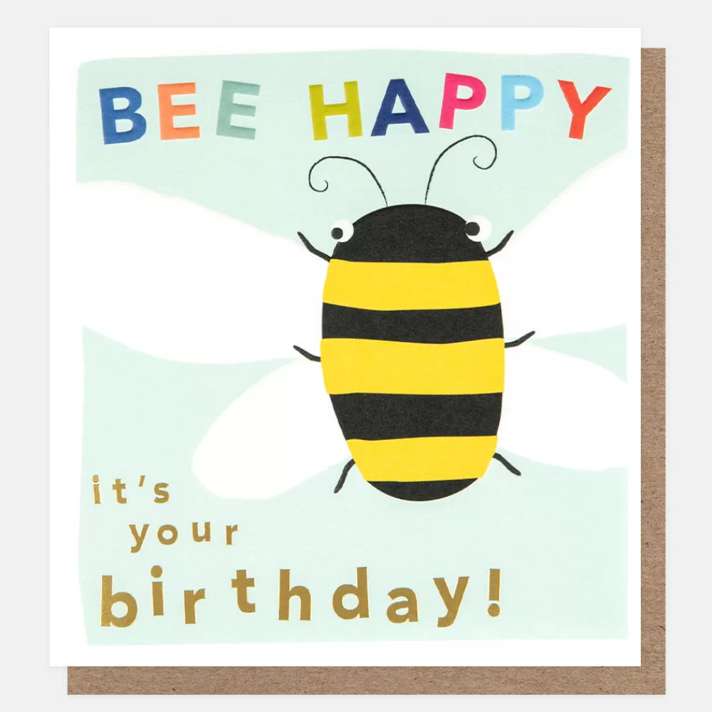 Bee Happy It's Your Birthday Bumblebee Birthday Card>Caroline Gardner Shop