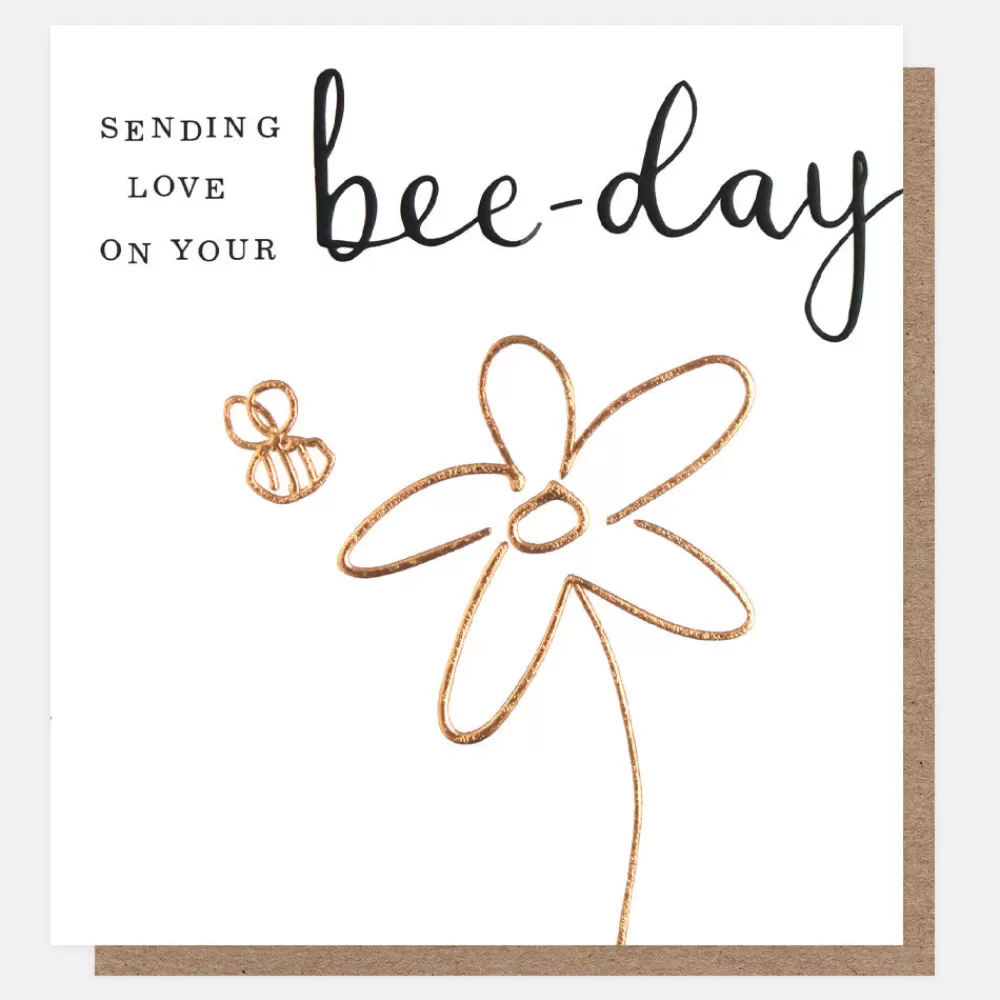 Bee-Day Flower Birthday Card>Caroline Gardner Flash Sale