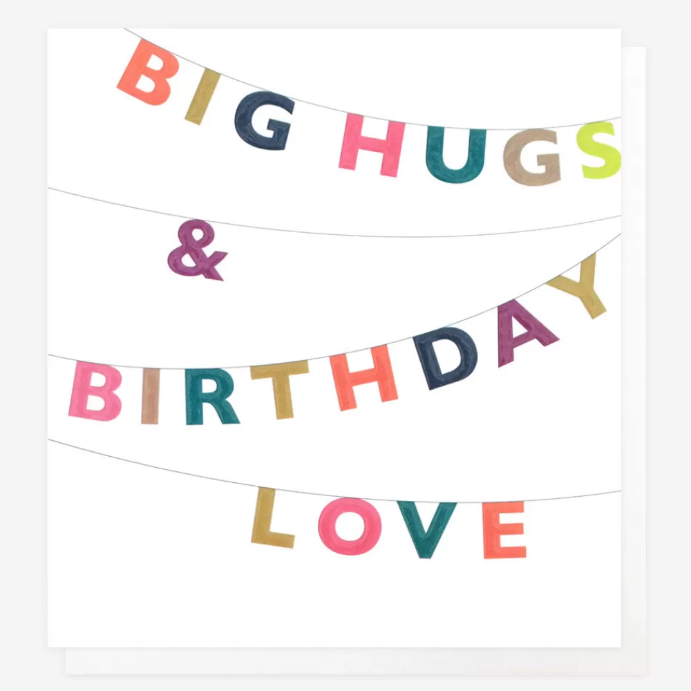 Big Hugs & Love Bunting Birthday Card>Caroline Gardner Cheap