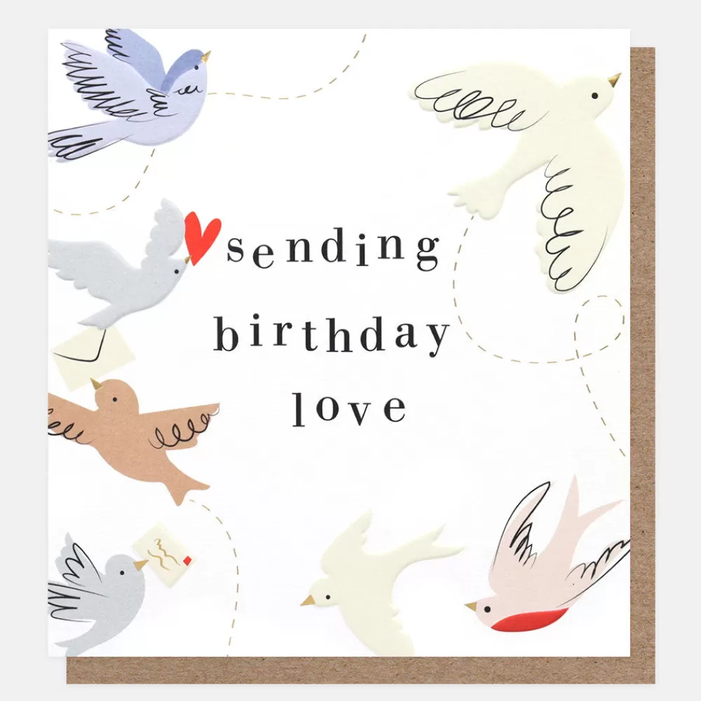 Birds Sending Love Birthday Card>Caroline Gardner Best