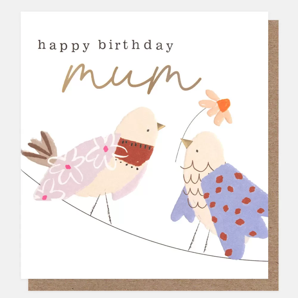 Birds With Flower Birthday Card For Mum>Caroline Gardner Fashion