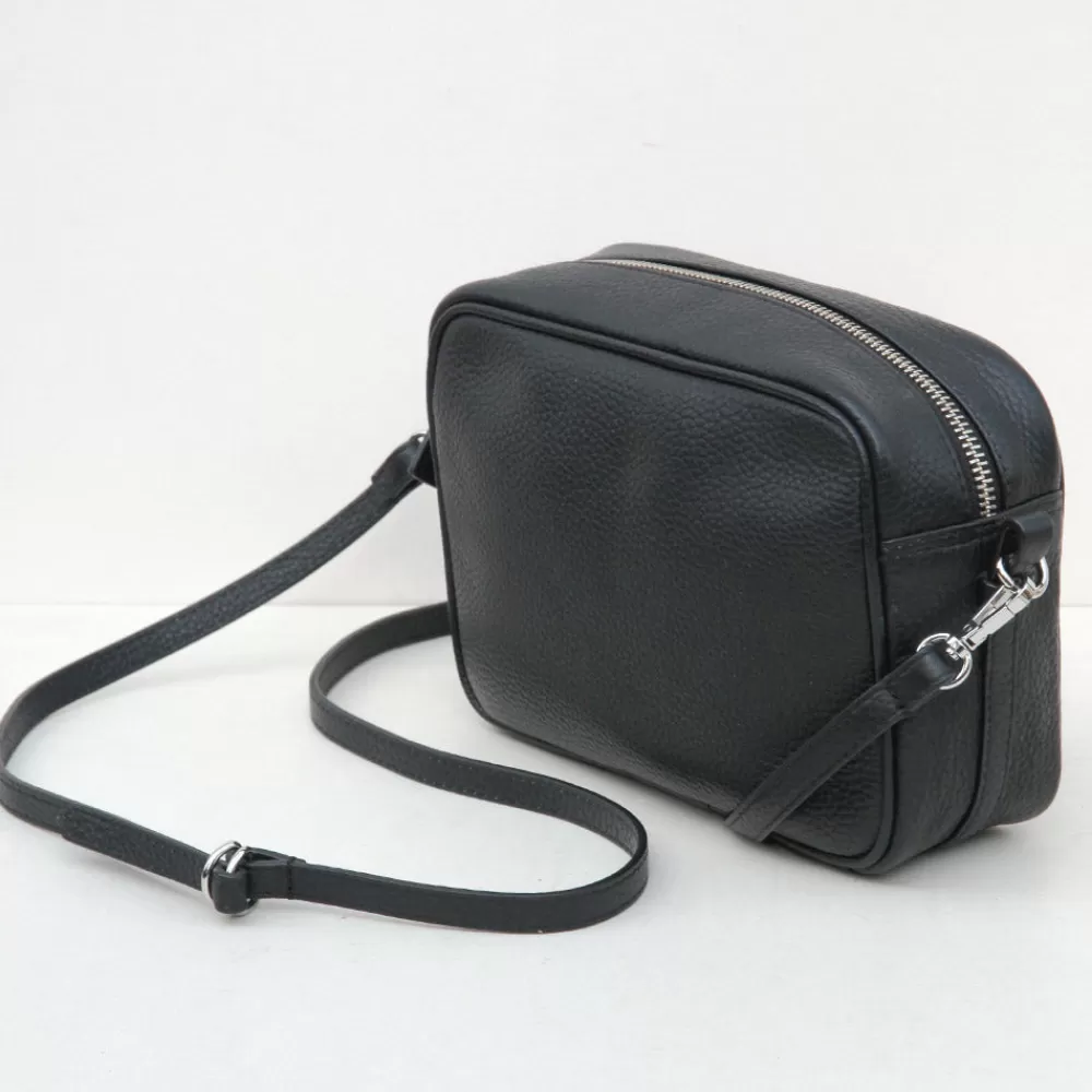 Black Leather Camera Bag>Caroline Gardner Discount