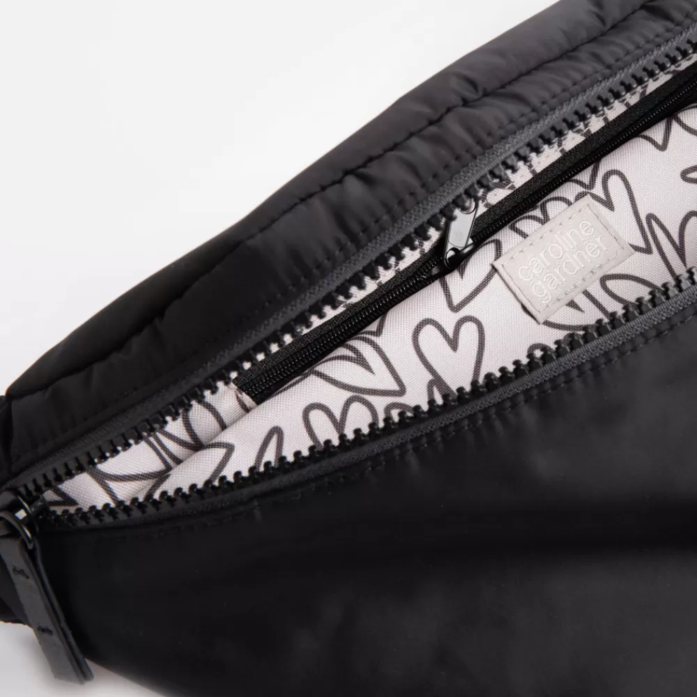 Black Padded Crossbody Bag>Caroline Gardner Store