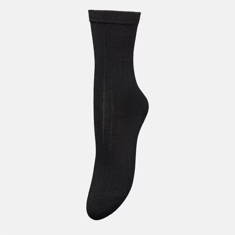 Black Rib Sparkle Socks>Caroline Gardner Clearance