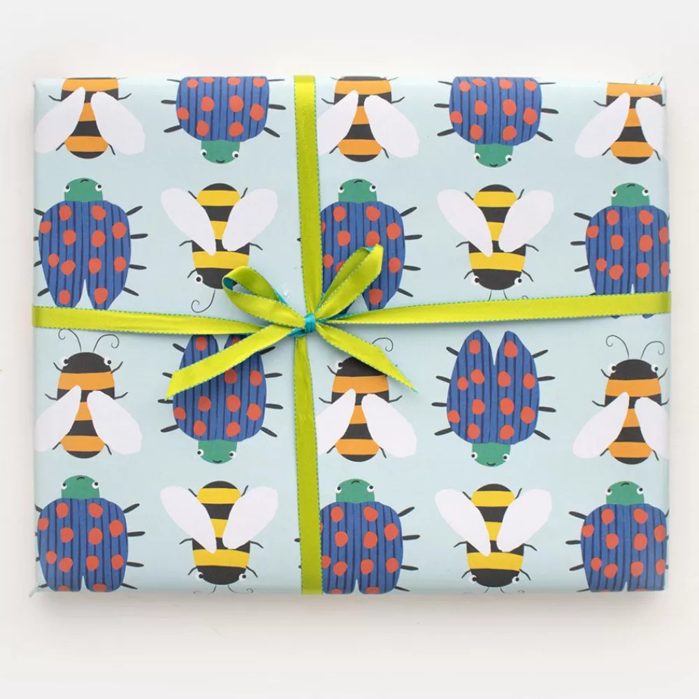 Blue Bugs Wrapping Paper>Caroline Gardner Flash Sale