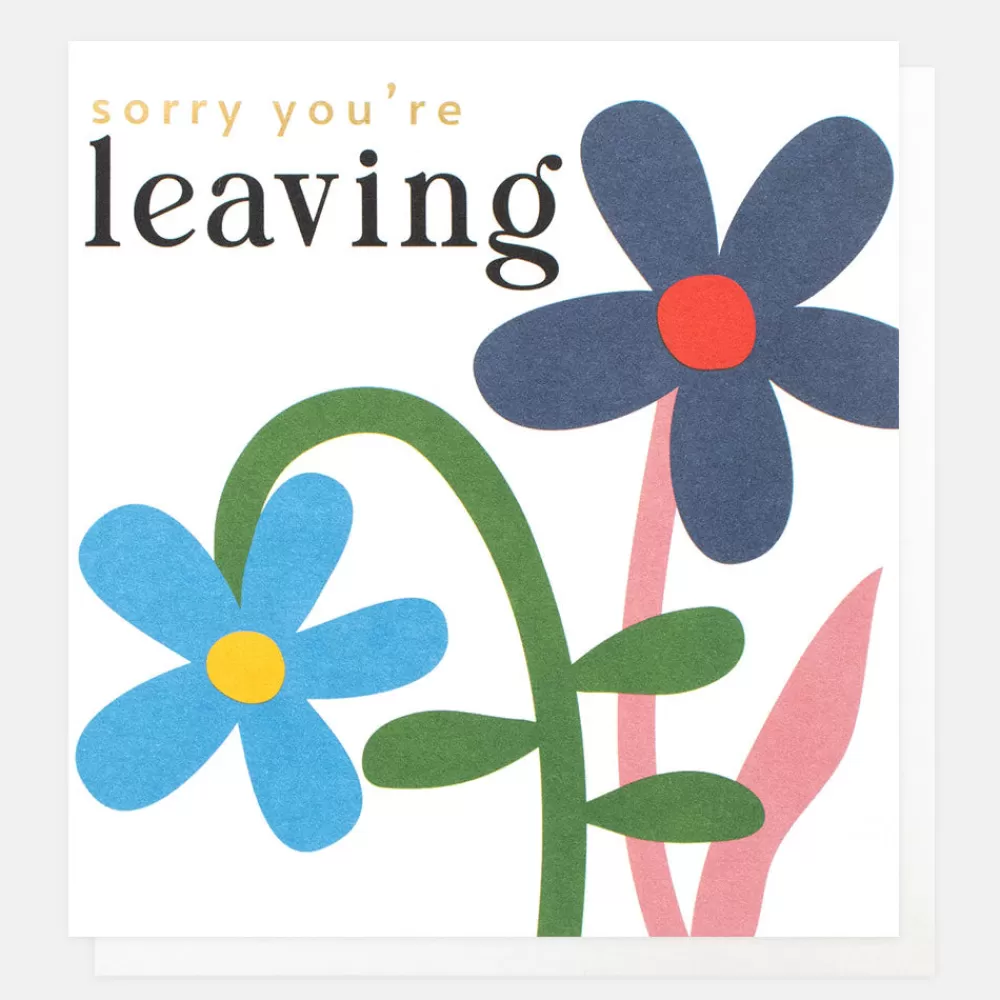 Blue Daisies Sorry You Are Leaving Card>Caroline Gardner Best