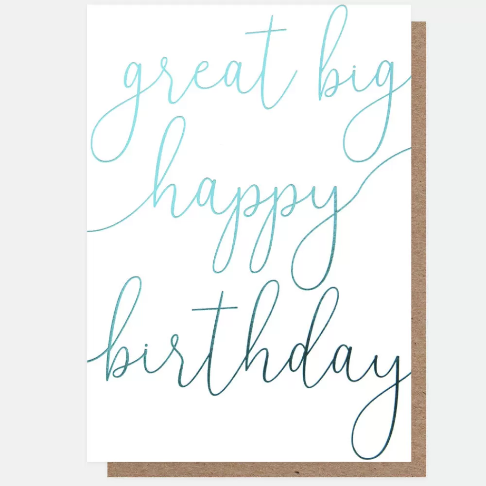 Blue Metallic Great Big Birthday Card>Caroline Gardner New