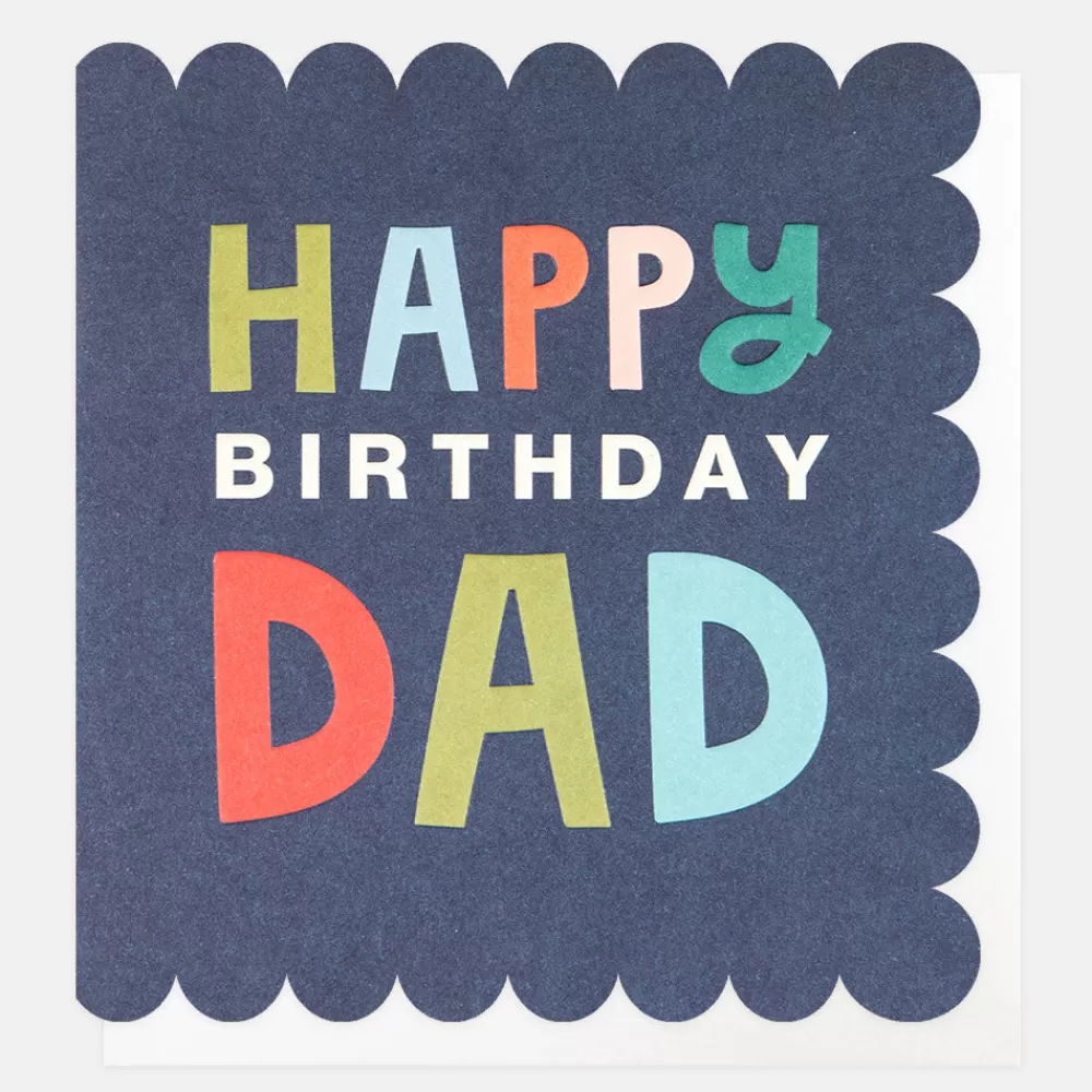 Blue Scallop Birthday Card For Dad>Caroline Gardner Clearance