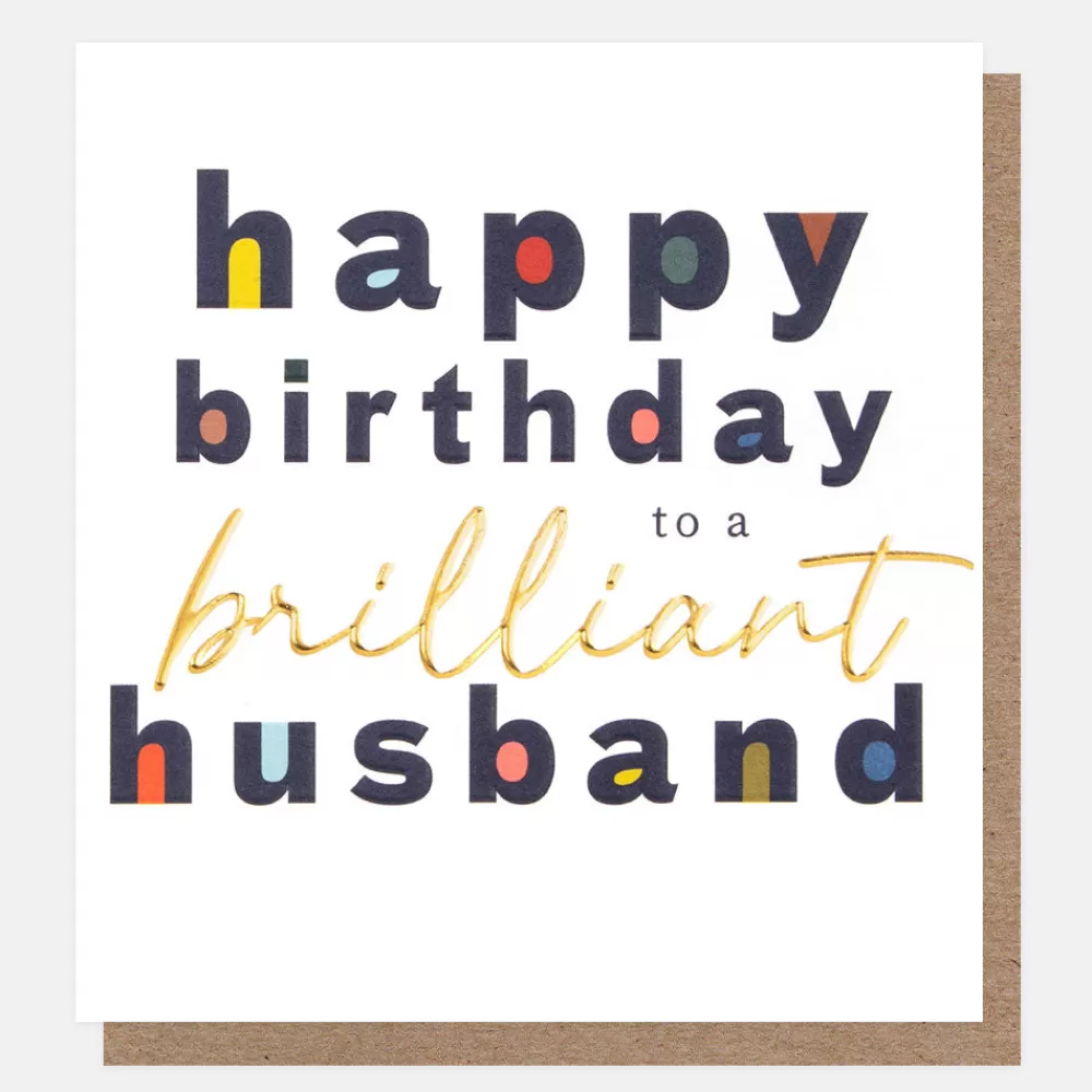 Bold Text Birthday Card For Husband>Caroline Gardner Discount