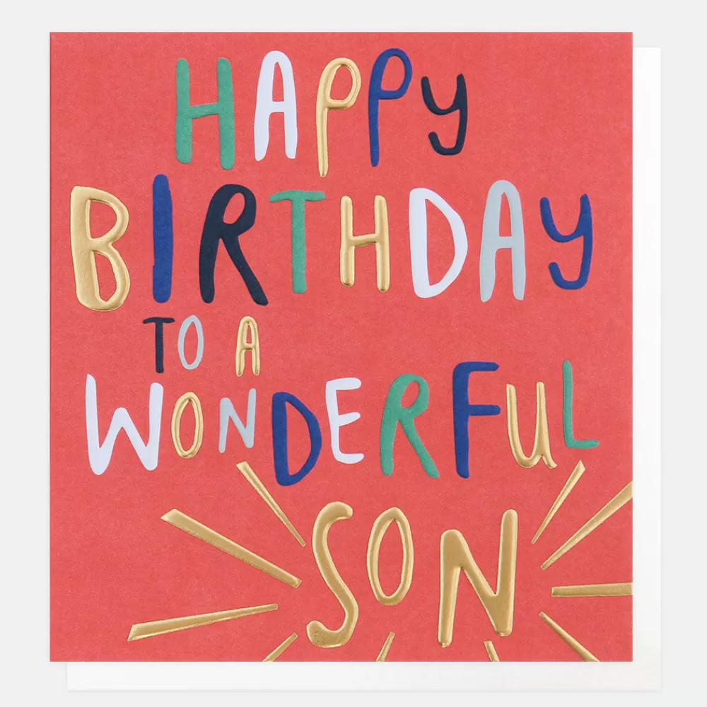 Bold Text Birthday Card For Son>Caroline Gardner Sale