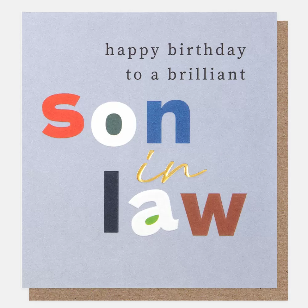 Bold Text Birthday Card For Son In Law>Caroline Gardner New