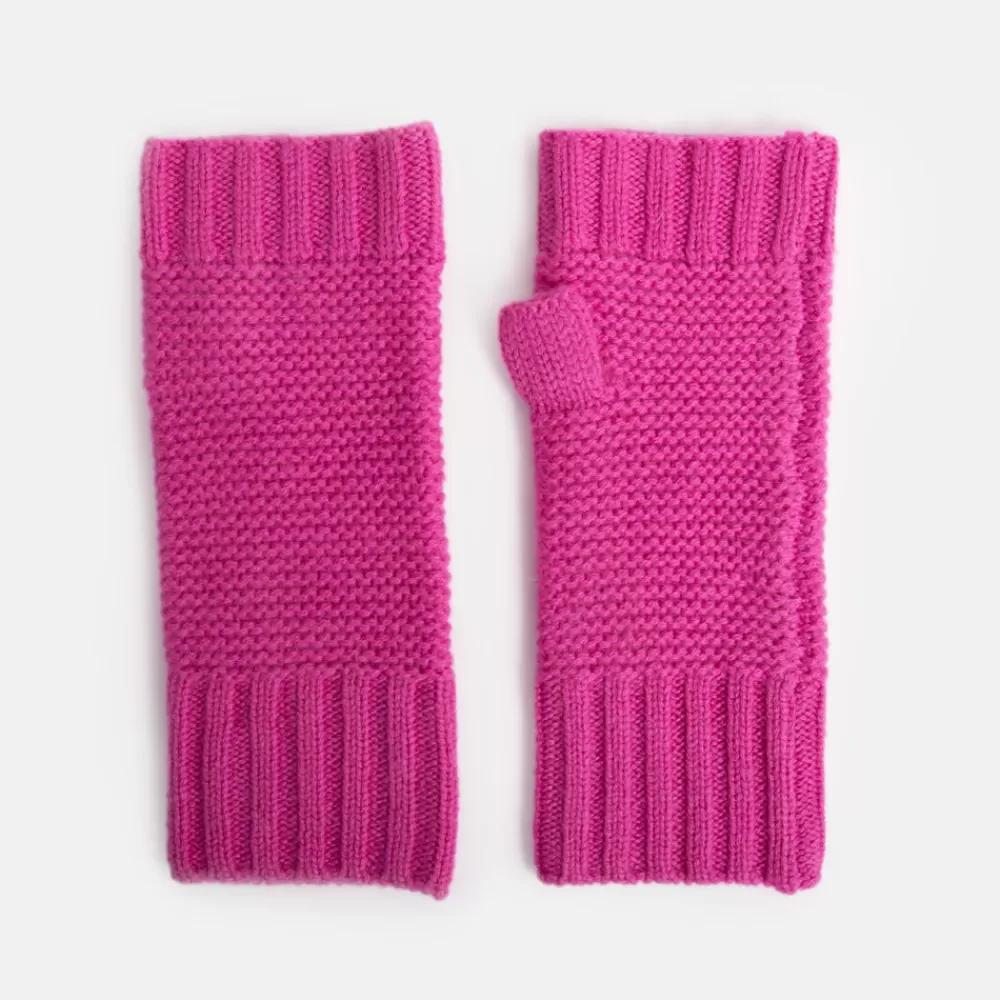 Bright Pink Cashmere Link Knit Wrist Warmers>Caroline Gardner Best Sale