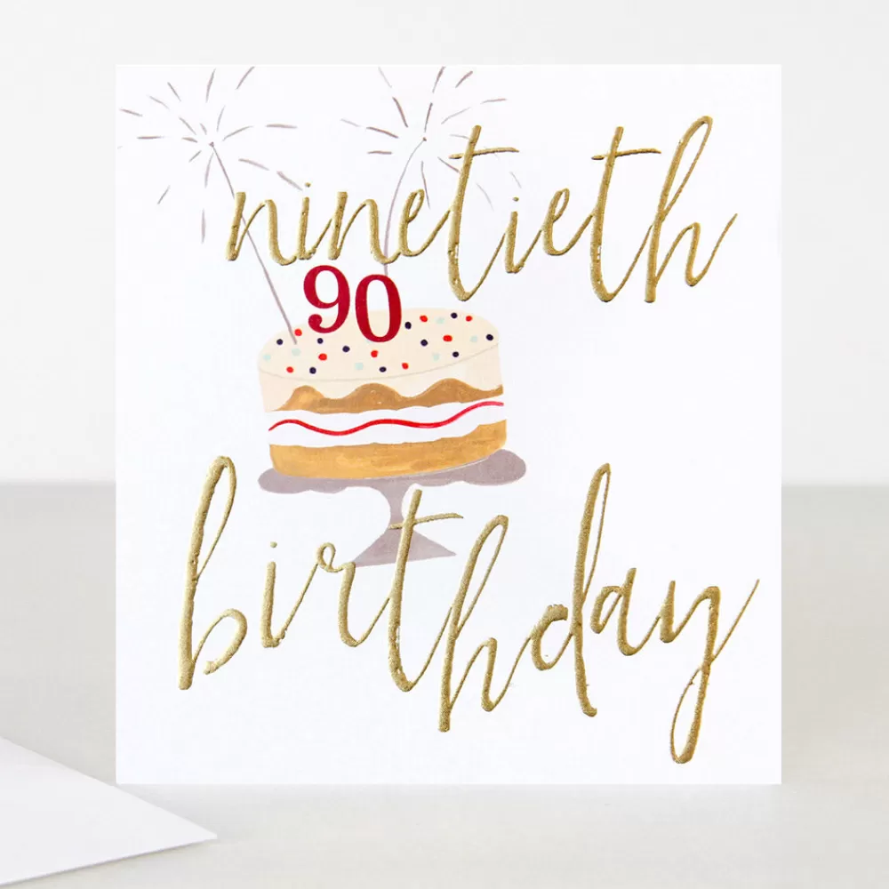 Cake 90th Birthday Card>Caroline Gardner Shop