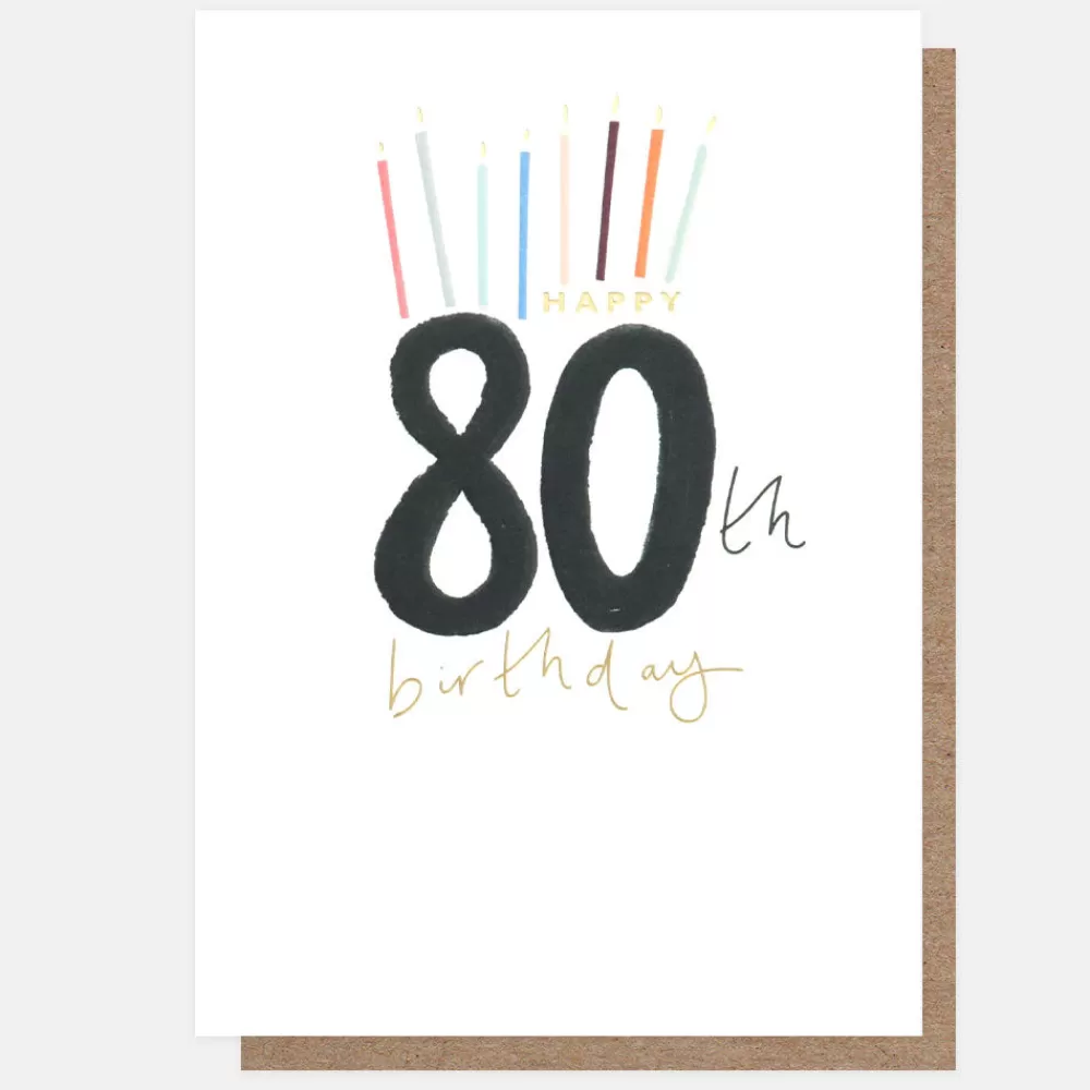 Candles 80th Birthday Card>Caroline Gardner Shop