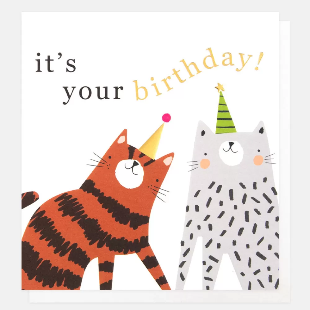 Cats In Party Hats Birthday Card>Caroline Gardner Sale