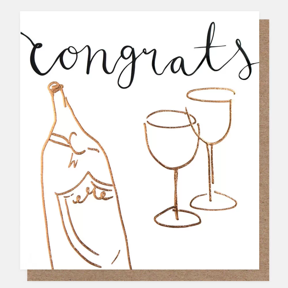 Champagne & Glasses Congratulations Card>Caroline Gardner Discount