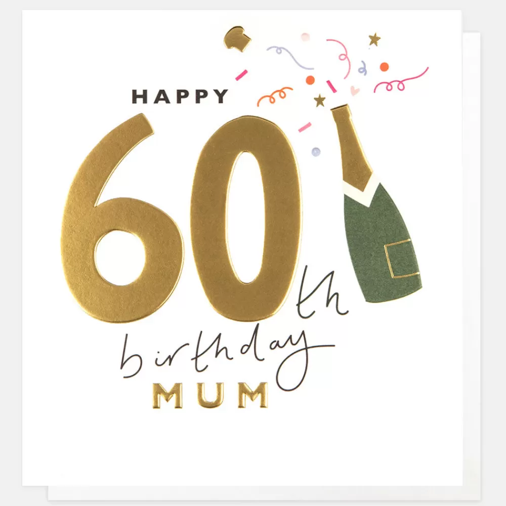 Champagne Bottle 60th Birthday Card For Mum>Caroline Gardner Outlet