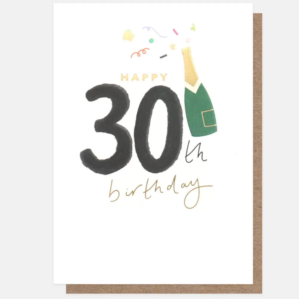 Champagne 30th Birthday Card>Caroline Gardner Shop