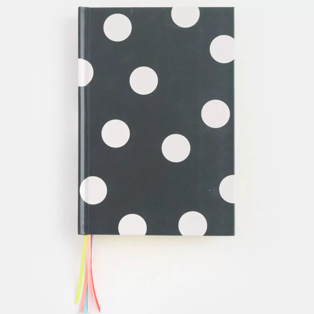 Charcoal Spot Multi Ribbon Hardback Notebook>Caroline Gardner Best Sale