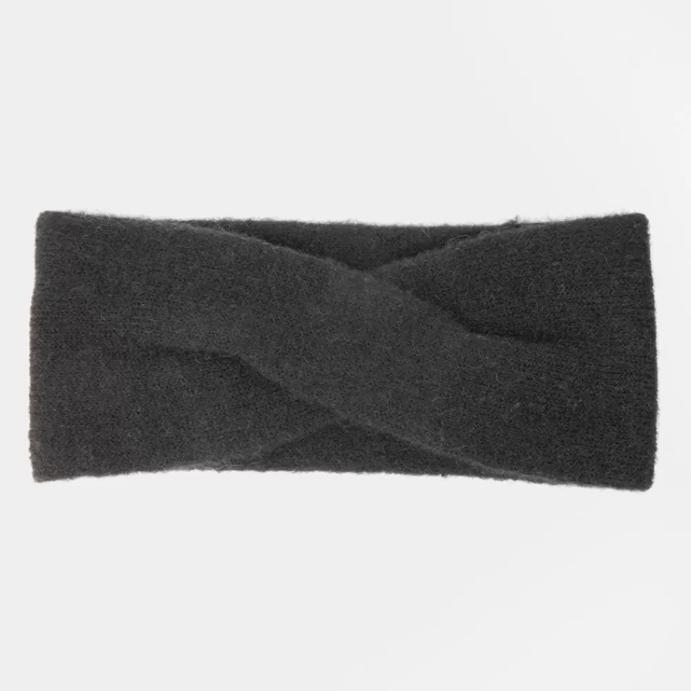 Charcoal Wool Blend Knitted Headband>Caroline Gardner Discount