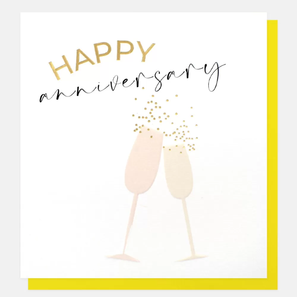 Clinking Flutes Anniversary Card>Caroline Gardner Outlet