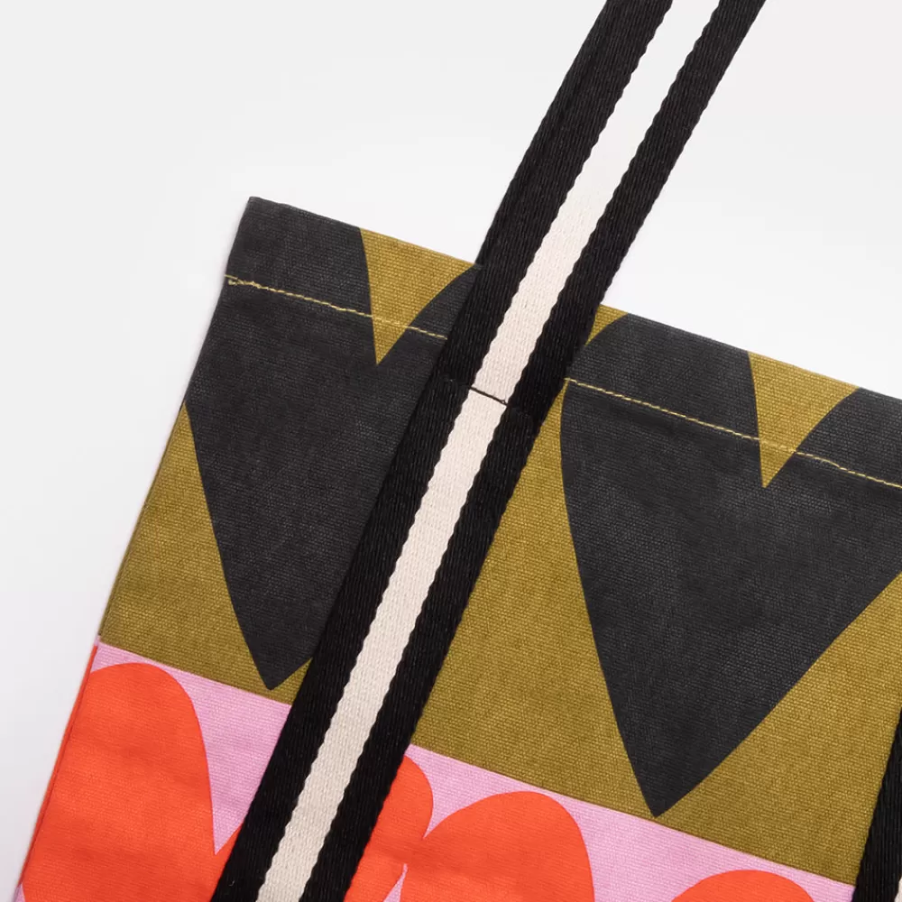 Colourblock Heart Tote Bag>Caroline Gardner Hot