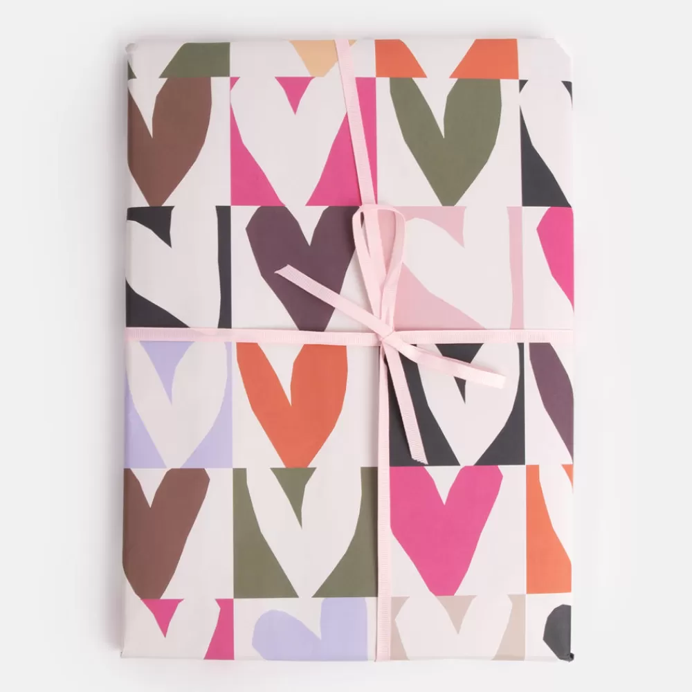 Colourblock Hearts Wrapping Paper>Caroline Gardner Discount