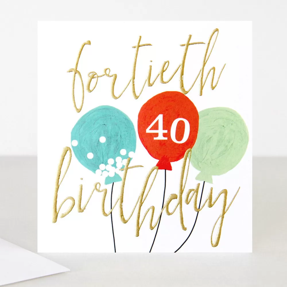 Colourful Balloons 40th Birthday Card>Caroline Gardner Fashion