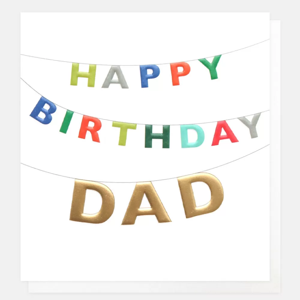 Colourful Bunting Birthday Card For Dad>Caroline Gardner New