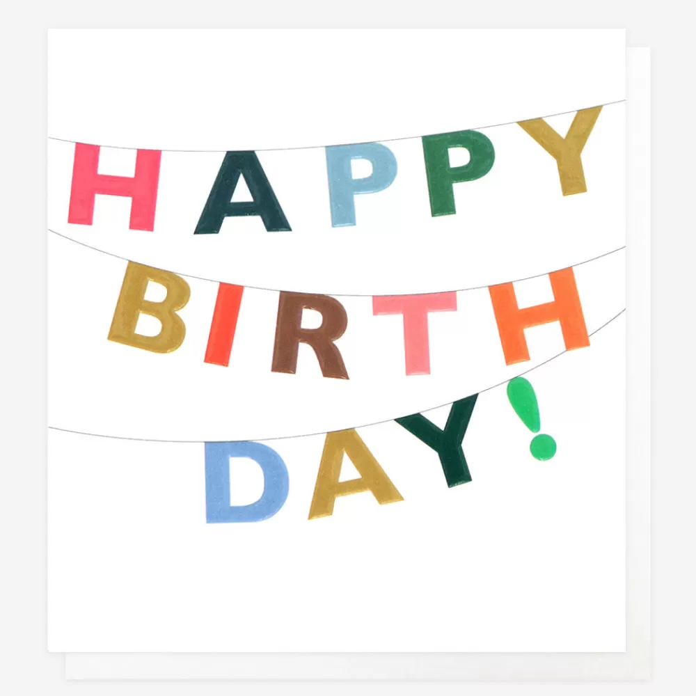 Colourful Bunting Happy Birthday Card>Caroline Gardner Shop