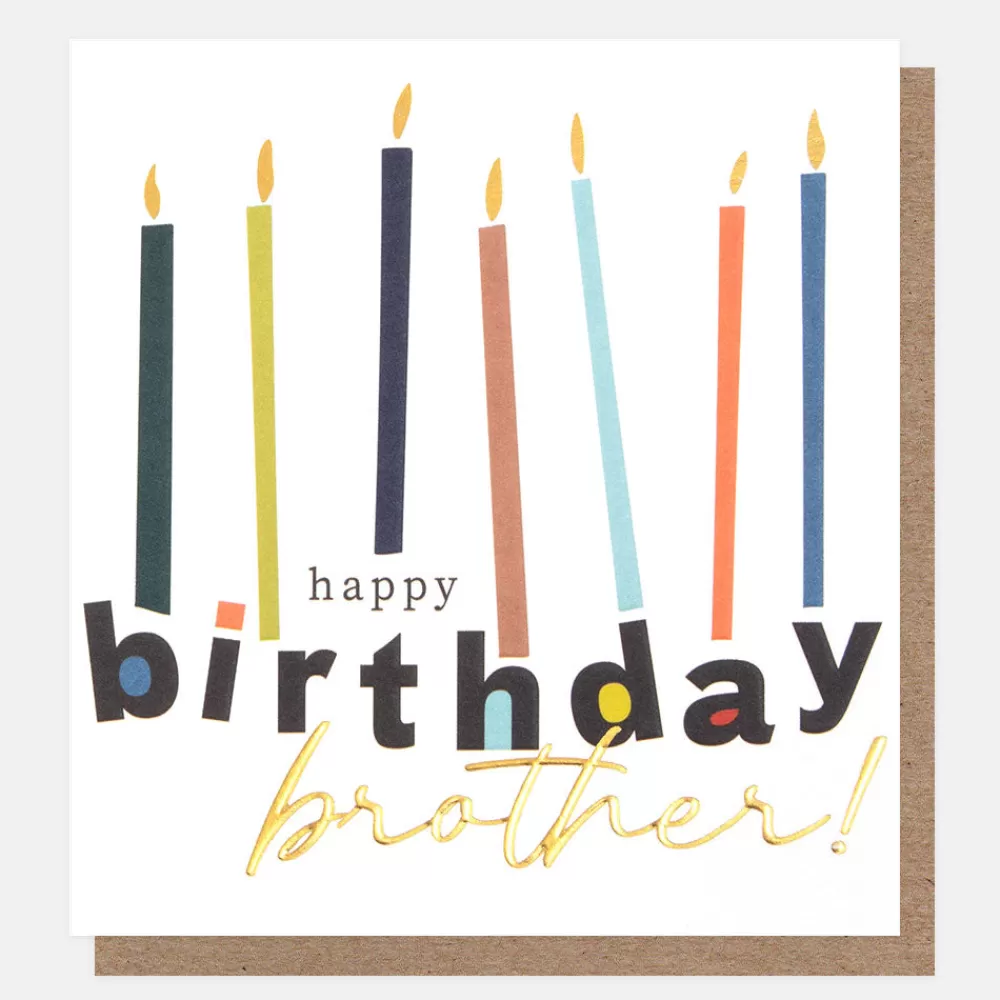 Colourful Candles Birthday Card For Brother>Caroline Gardner Flash Sale