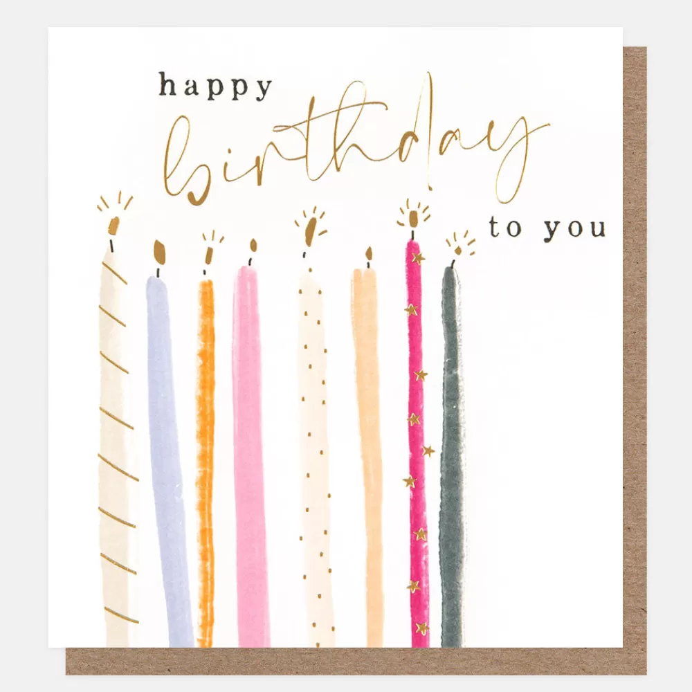 Colourful Candles Happy Birthday Card>Caroline Gardner Shop