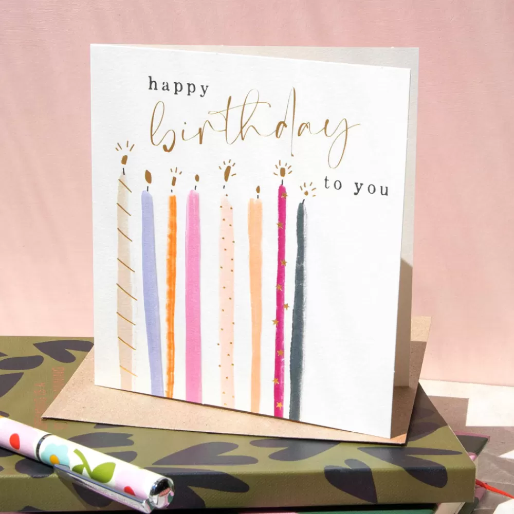 Colourful Candles Happy Birthday Card>Caroline Gardner Shop