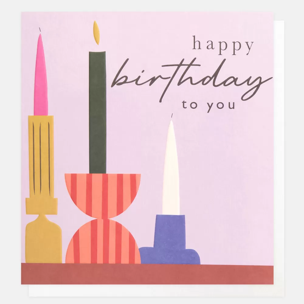 Colourful Candlesticks Birthday Card>Caroline Gardner New