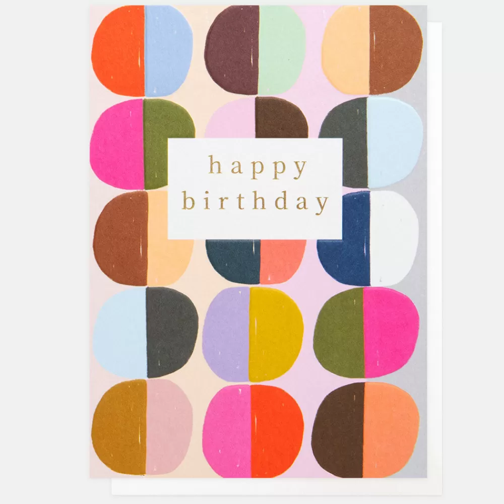 Colourful Circles Happy Birthday Card>Caroline Gardner Store