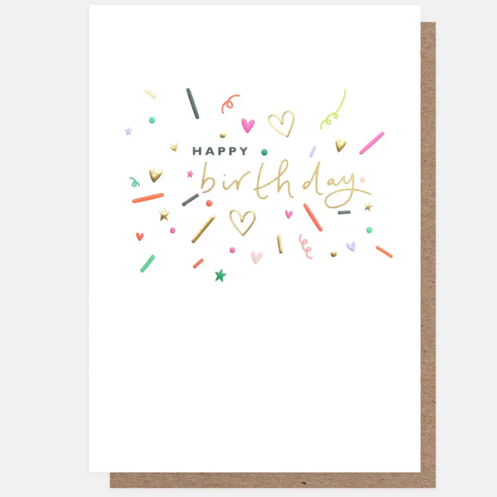 Colourful Confetti Birthday Card>Caroline Gardner Best