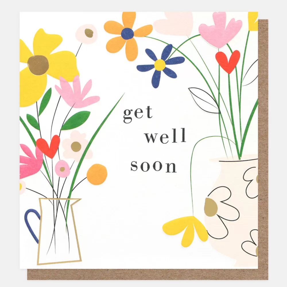 Colourful Flowers Get Well Soon Card>Caroline Gardner Discount