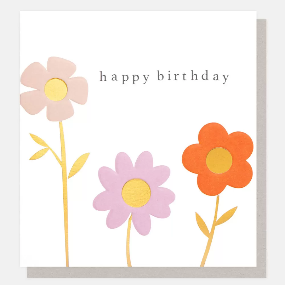 Colourful Flowers Happy Birthday Card>Caroline Gardner Shop