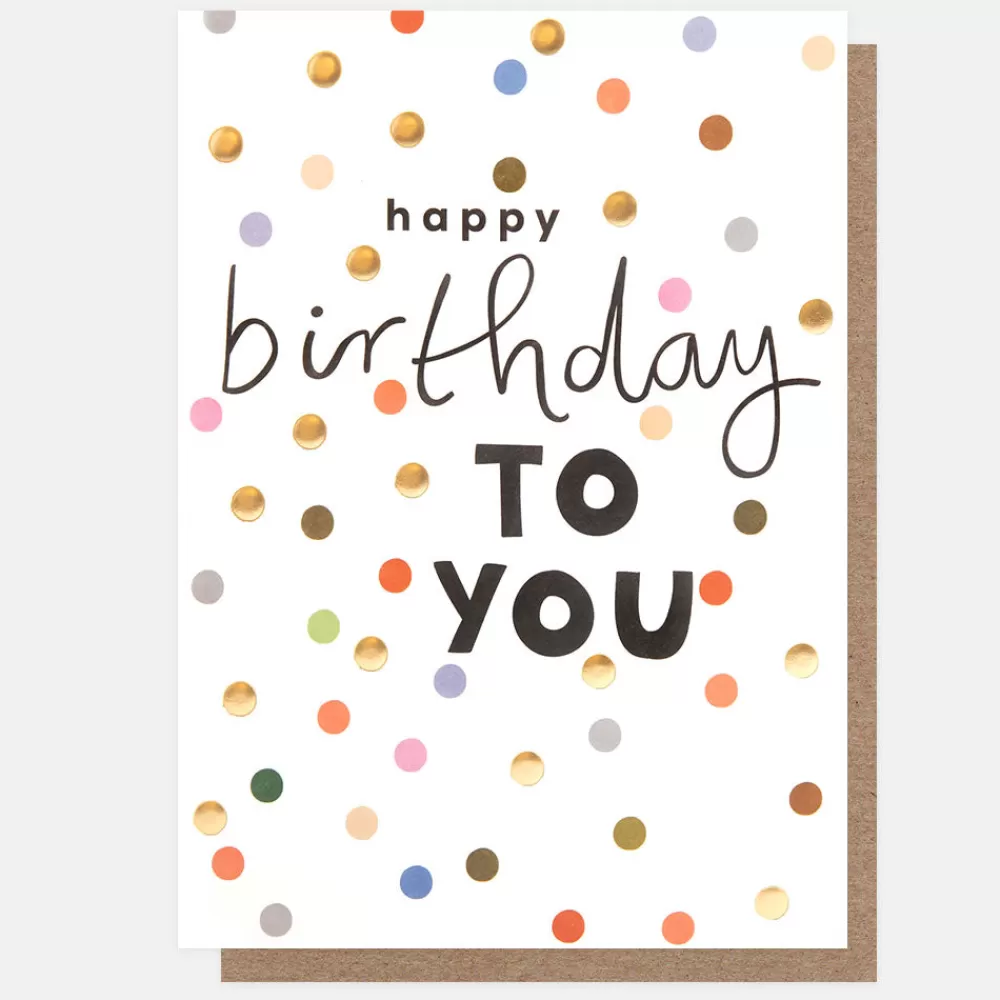 Colourful Spots Happy Birthday Card>Caroline Gardner New