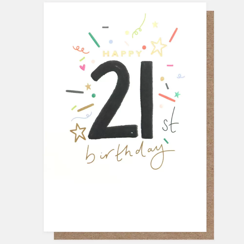 Confetti 21st Birthday Card>Caroline Gardner New