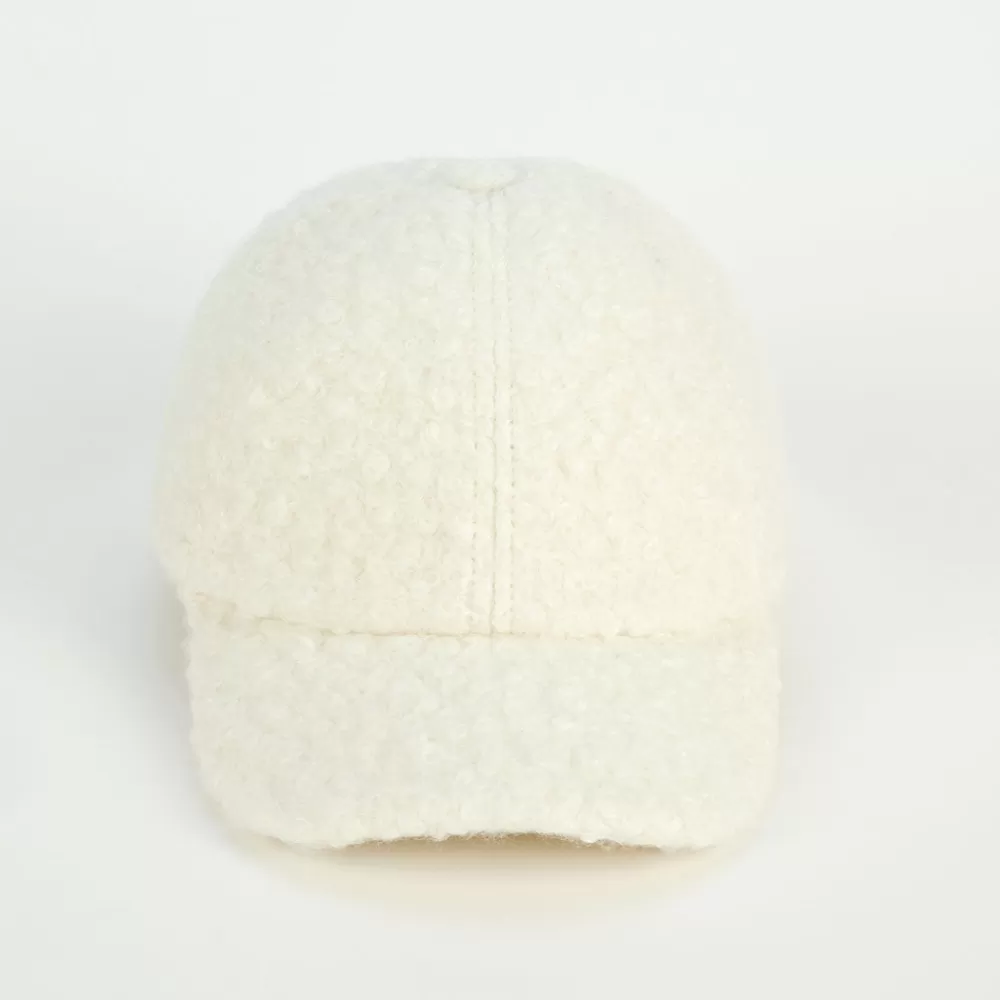 Cream Borg Baseball Cap>Caroline Gardner Cheap