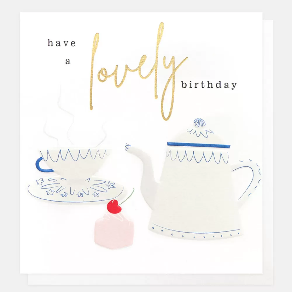 Cup And Saucer Birthday Card>Caroline Gardner Best