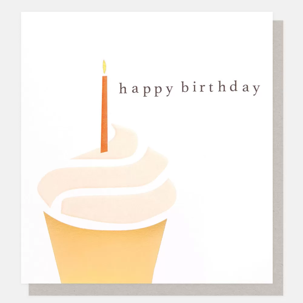 Cupcake & Candle Happy Birthday Card>Caroline Gardner Best