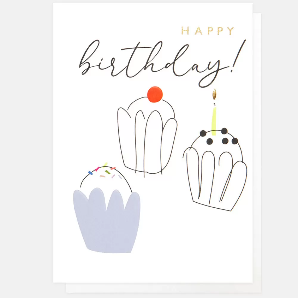 Cupcakes Happy Birthday Card>Caroline Gardner Sale