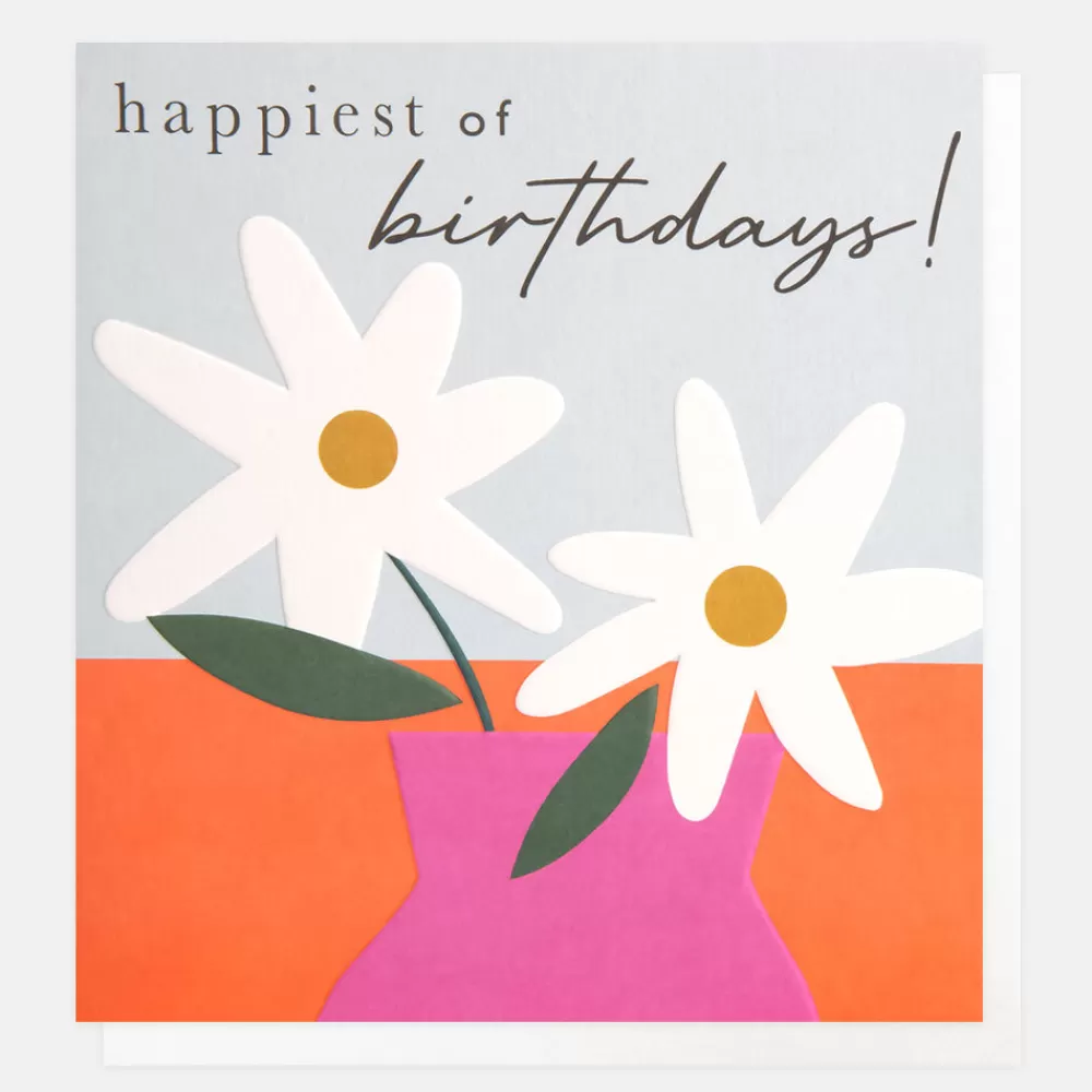 Daisies In Vase Birthday Card>Caroline Gardner Fashion