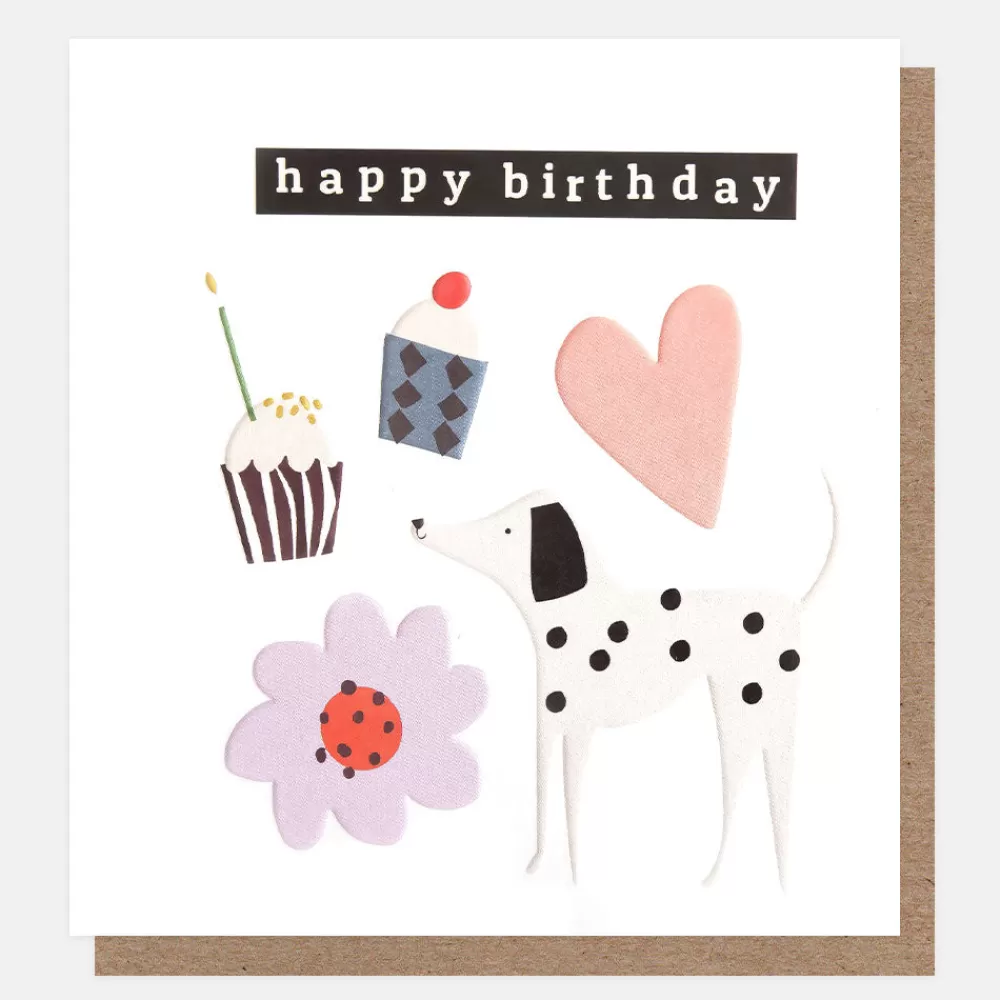 Dalmatian & Cupcakes Happy Birthday Card>Caroline Gardner Sale