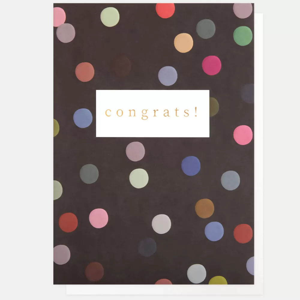 Dark Multi Spot Congrats Card>Caroline Gardner Clearance