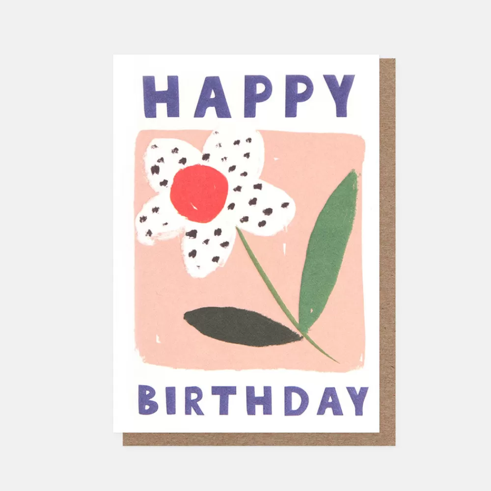 Dotty Flower Happy Birthday Card>Caroline Gardner Cheap