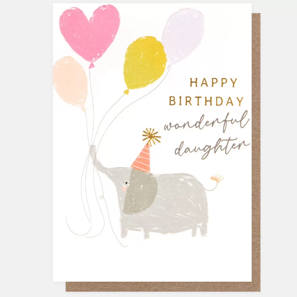 Elephant With Balloons Birthday Card For Daughter>Caroline Gardner Discount